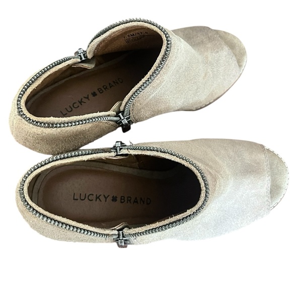 SALE Lucky Brand Jakobie Peep Toe Wedges - Picture 4 of 8